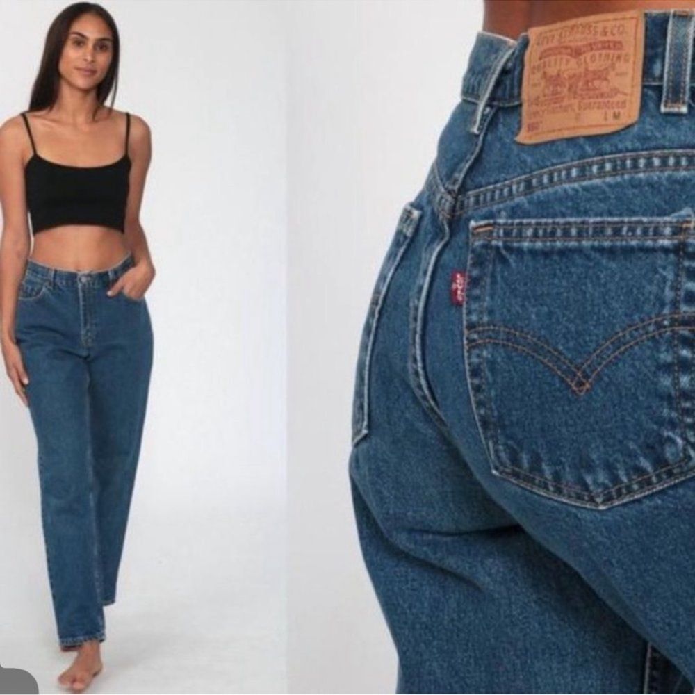 Vintage Y2K Levi’s 550 High Waisted Relaxed Fit Tapered Mom Jean 14 100% Cotton